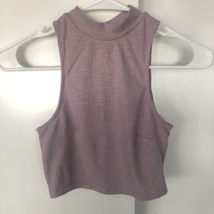 Charlotte Russe Lavender High Neck Crop top